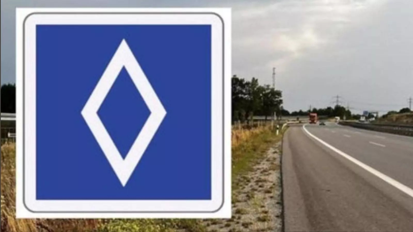 Новости: Новий дорожній знак у вигляді ромба на синьому тлі може з'явитися в Україні